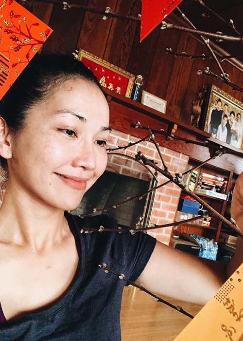 Cuộc sống của Kim Hiền thay đổi nhiều sau khi cô tái hôn và sống ở xứ cờ hoa.
