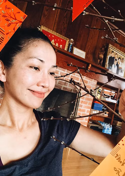 Cuộc sống của Kim Hiền thay đổi nhiều sau khi cô tái hôn và sống ở xứ cờ hoa.