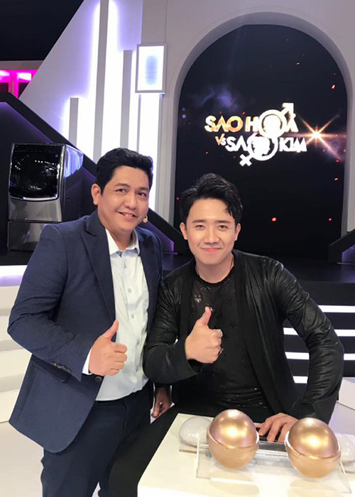 Đức Thịnh từng tấm tắc khen ngợi Trấn Thành trong các lần hợp tác. "Trấn Thành là một nghệ sĩ dồi dào năng lượng, luôn rất nhiệt... Rất đáng khen ngợi", Đức Thịnh chia sẻ. Ảnh: FBNV