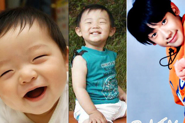 Từ bé, ông xã của Kim Tae Hee đã hút hồn người đối diện bởi đôi mắt một mí dễ thương. Ảnh: Zing