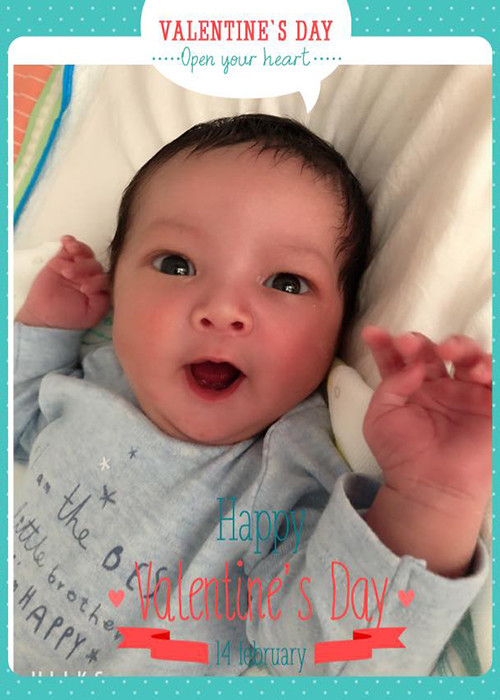 Quý tử nhà Thanh Thúy nặng 4.8 kg, dài 51 cm khi cất tiếng khóc chào đời.