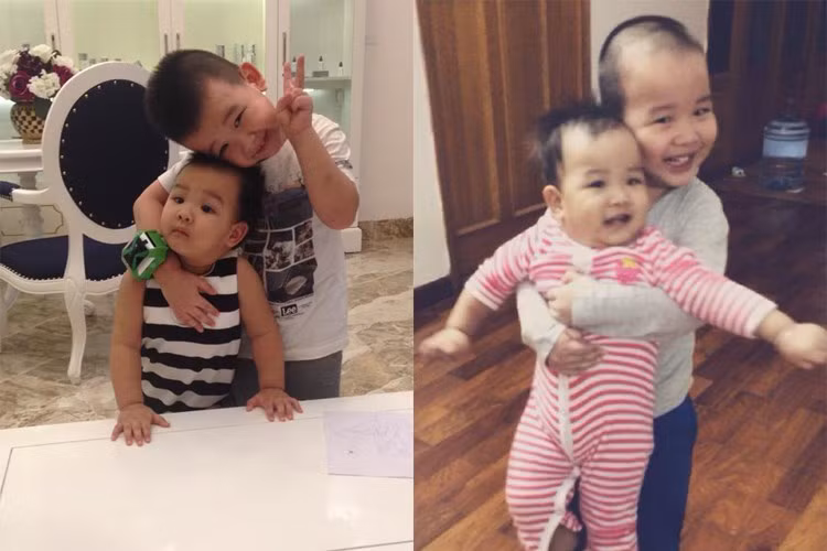 2 con kháu khỉnh, bụ bẫm của hoa hậu Thùy Lâm.