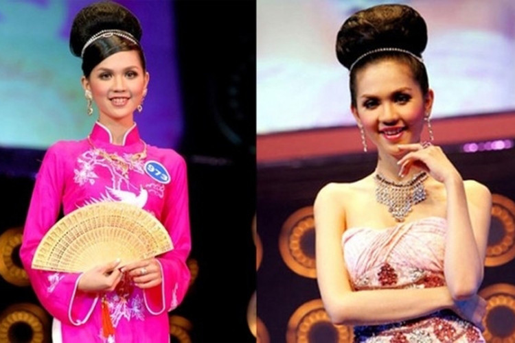 Nhan sắc của Ngọc Trinh không thực sự nổi bật lúc chưa nổi tiếng. Ảnh: Báo giao thông