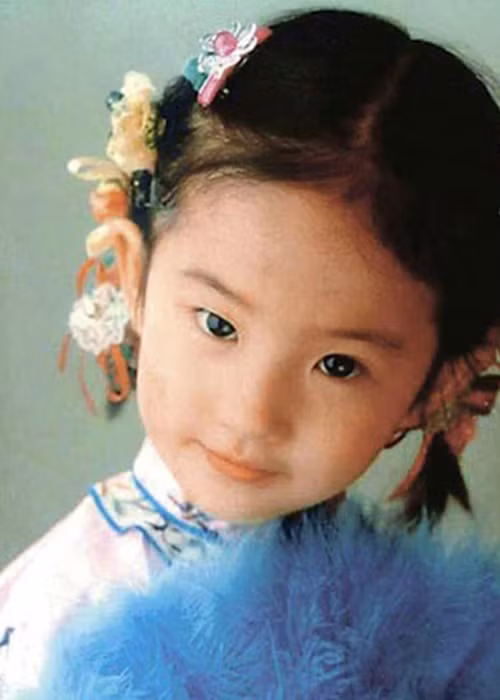  Lưu Diệc Phi xinh đẹp từ tấm bé với đôi mắt to tròn, đôi môi trái tim, hàng lông mày lá liễu. Ảnh: Dân Việt