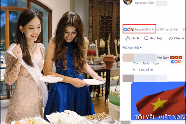 Thời điểm Phương Nga thi Hoa hậu Hòa bình Quốc tế 2018, Bình An luôn âm thầm ủng hộ, theo dõi nàng á hậu này. Ảnh: Em đẹp