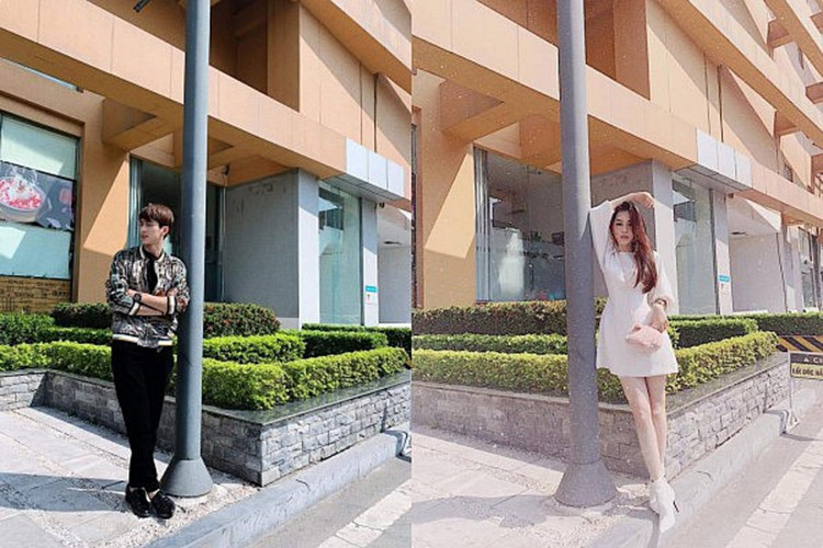 Cũng trong ngày đầu năm mới, cặp đôi tin đồn khoe ảnh chụp ảnh ở cùng một địa điểm. Ảnh: Khỏe và đẹp