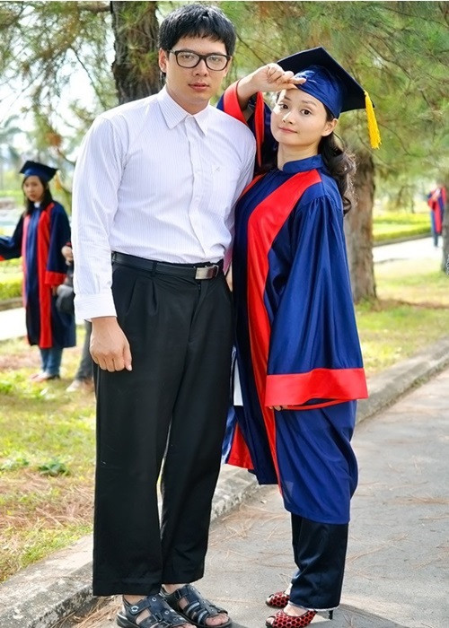 Lan Phương đóng cặp với Bình Minh trong phim “Cô dâu đại chiến 2”, “Ông trùm”. Ảnh: Giáo dục Việt Nam