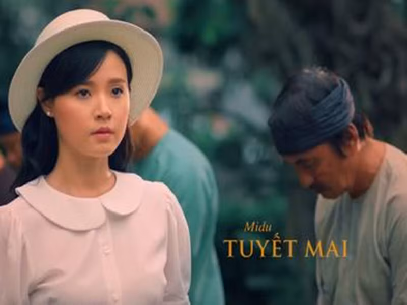 Năm 2017, Midu vào vai Tuyết Mai - vợ nhỏ của cậu Hai Phước trong phim điện ảnh “Mẹ chồng”. Ảnh: VOV