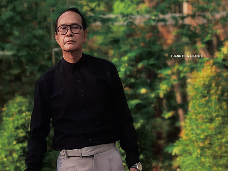 Trong cuộc phỏng vấn với Vietnamnet, Thanh Điền chia sẻ, ông luôn cố gắng sống vui vẻ, làm việc hết mình để vợ an lòng. Ảnh: FBNV