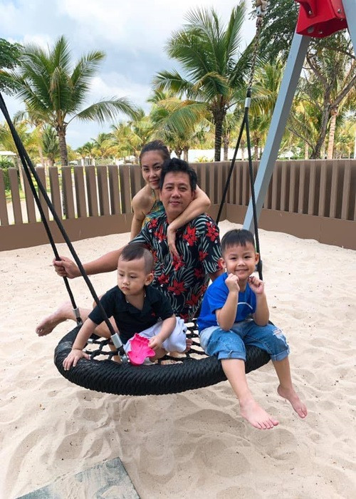 Bà xã Lê Nam từng chia sẻ, cô sẽ thắt buồng trứng sau khi sinh con thứ 3. Ảnh: Yan