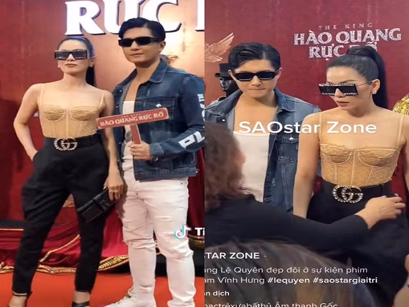 Hậu ồn ào, Lệ Quyên sánh đôi cùng bạn trai Lâm Bảo Châu tham gia sự kiện của Đàm Vĩnh Hưng. Ảnh: Saostar