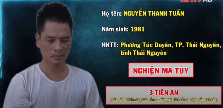Bằng các biện pháp nghiệp vụ và các thông tin thu thập được từ nhân thân, tài sản của nạn nhân sử dụng, cơ quan Công an đã "dựng" lên một số đối tượng nghi vấn, trong đó có Nguyễn Thanh Tuấn (SN 1981, trú tại phường Túc Duyên, TP Thái Nguyên).