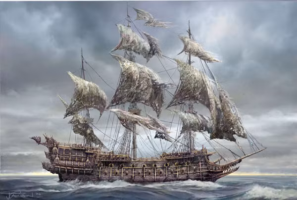 Toàn bộ thủy thủ đoàn cùng con thuyền đã bị cơn bão nuốt chửng, không để lại bất cứ một dấu vết gì trên biển. Kể từ đó, theo truyền thuyết, mỗi khi xuất hiện bão ở quanh mũi đất này, nếu nhìn vào mắt bão, người ta cho rằng có thể nhìn thấy hình ảnh của con tàu ma quái và vị thuyền trưởng của nó.