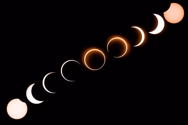 Nhật thực hình khuyên sắp tới đây xảy ra khi vùng bóng tối xuất hiện trên Trái đất, đĩa Mặt trăng sẽ che khuất vùng trung tâm của đĩa Mặt trời, do quá nhỏ nên để lộ vùng rìa ngoài của Mặt trời có dạng như một chiếc nhẫn, hình khuyên hoặc vành khuyên.