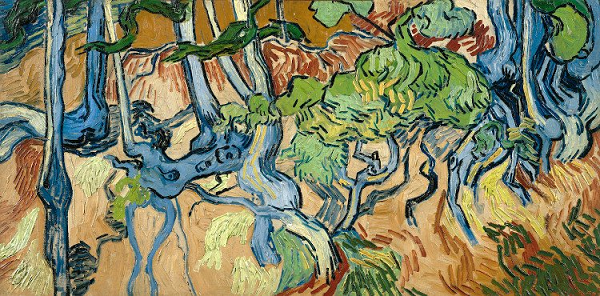 Trong ảnh chính là bức tranh Tree Roots cho thấy, Van Gogh đang bị kích động trong quá trình vẽ, đầy những biến động về tình cảm. Hơn nữa, đề tài trong tranh rất có ý nghĩa. Nhiều năm trước đó, Van Gogh đã nghiên cứu rễ cây để tìm hiểu xem nó có ý nghĩa như thế nào trong việc thể hiện cảm xúc.