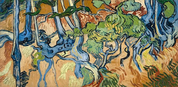 Trong ảnh chính là bức tranh Tree Roots cho thấy, Van Gogh đang bị kích động trong quá trình vẽ, đầy những biến động về tình cảm. Hơn nữa, đề tài trong tranh rất có ý nghĩa. Nhiều năm trước đó, Van Gogh đã nghiên cứu rễ cây để tìm hiểu xem nó có ý nghĩa như thế nào trong việc thể hiện cảm xúc.