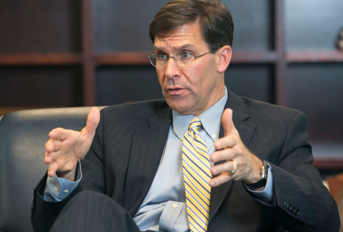 Trong cuộc họp báo tại Sydney ngày 4/8, tân Bộ trưởng Quốc phòng Mỹ Mark Esper tuyên bố Mỹ sẽ không đứng yên khi Trung Quốc gây hấn ở Biển Đông. Ảnh: DN. 