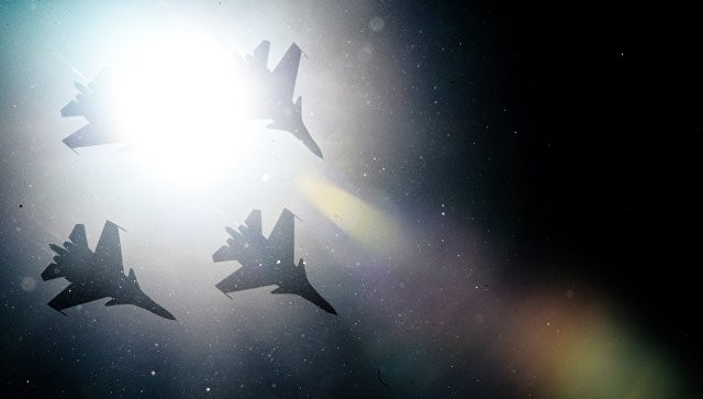 "Các chiến đấu cơ Nga đã dội bom xuống hệ thống đường hầm được các tay súng thánh chiến xây dựng gần thị trấn chiến lược Kabani", AMN đưa tin. Ảnh: AMN.