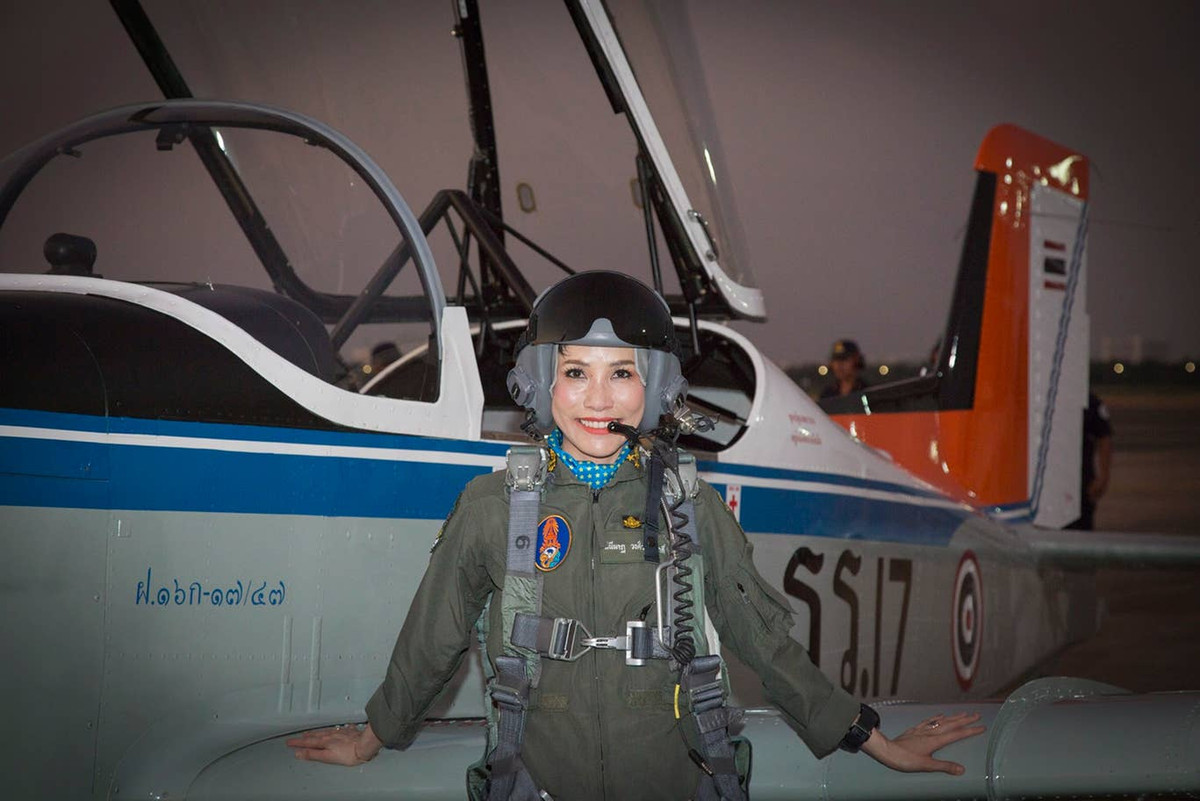 Bà Sineenat được thăng hàm Thiếu tướng vào tháng 5/2019 trước khi lễ đăng quang của Vua Vajiralongkorn diễn ra. Ảnh: EPA.