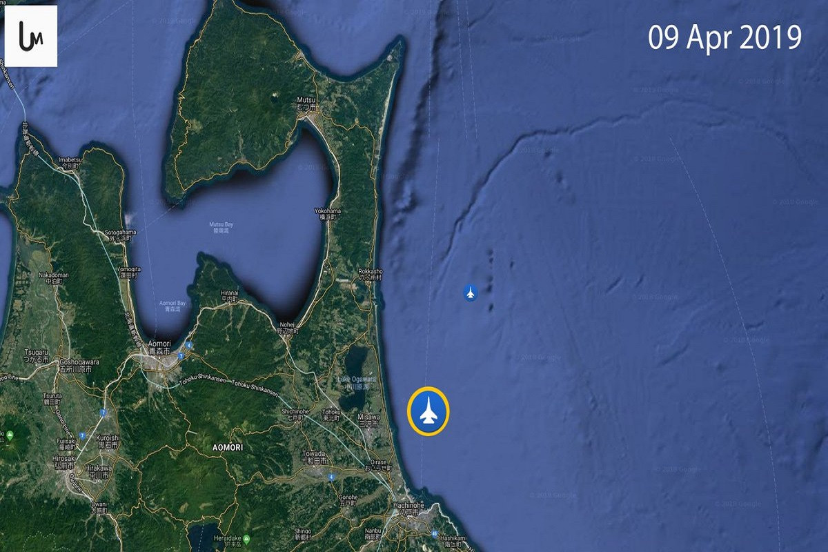 Theo Reuters, một người phát ngôn của Lực lượng Phòng vệ Trên không Nhật Bản (JASDF) ngày 10/4 cho biết các đội tìm kiếm và cứu hộ đã tìm thấy mảnh vỡ của chiếc tiêm kích tàng hình F-35A mất tích một ngày trước đó trên Thái Bình Dương, gần phía Bắc Nhật Bản. Nguồn ảnh: Liveuamap.