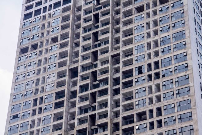 Dự án được xây trên diện tích đất 4557,3 m2, tổng diện tích sàn 103.104m2 và 688 căn hộ. Ảnh: Tiền phong.