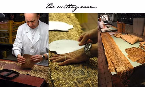 Phòng cắt và đo nguyên liệu.