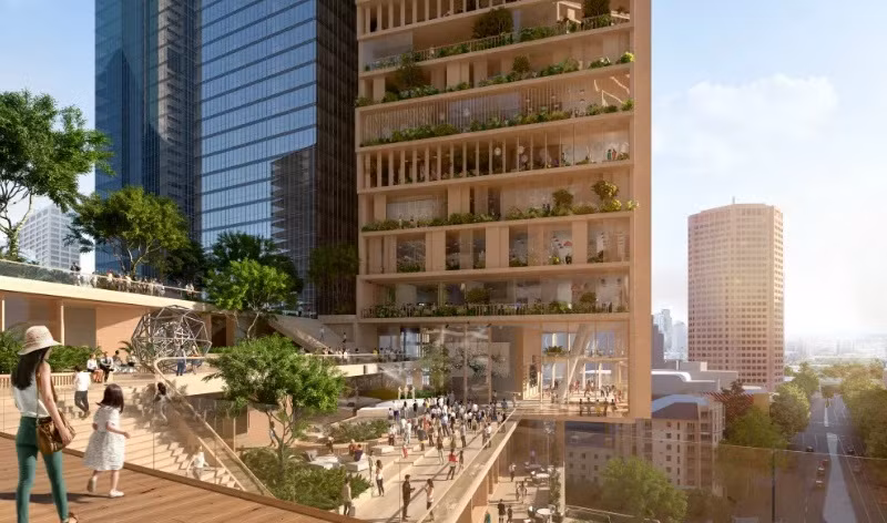 Theo nhóm kiến trúc sư, điểm nhấn của tòa nhà chính là không gian xanh.