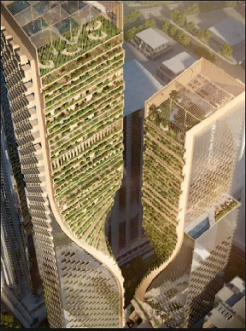 Dự án có tổng chi phí hơn 2 tỷ đô la Australia (tương đương 1,4 tỷ USD) do 2 công ty Hà Lan UNStudio và Australia Cox thiết kế.