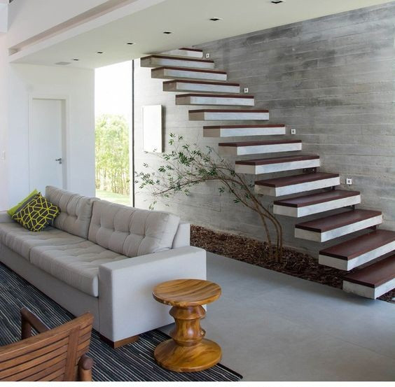 Thiết kế cầu thang nổi cùng với kết cấu thép là một lựa chọn phù hợp cho gia chủ yêu thích phong cách đương đại. Ảnh: Xaynhasaigon.