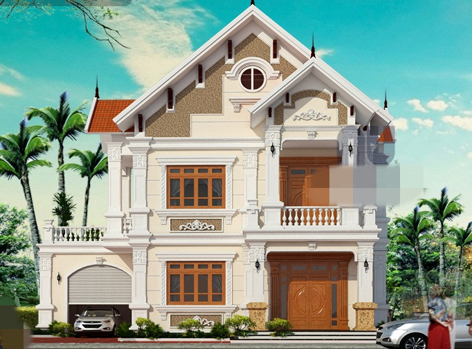 Nét đẹp của công trình nằm ở việc khéo léo thể hiện sự đối xứng thông qua hệ thống cột, hoa văn. Ảnh: Arcviet.