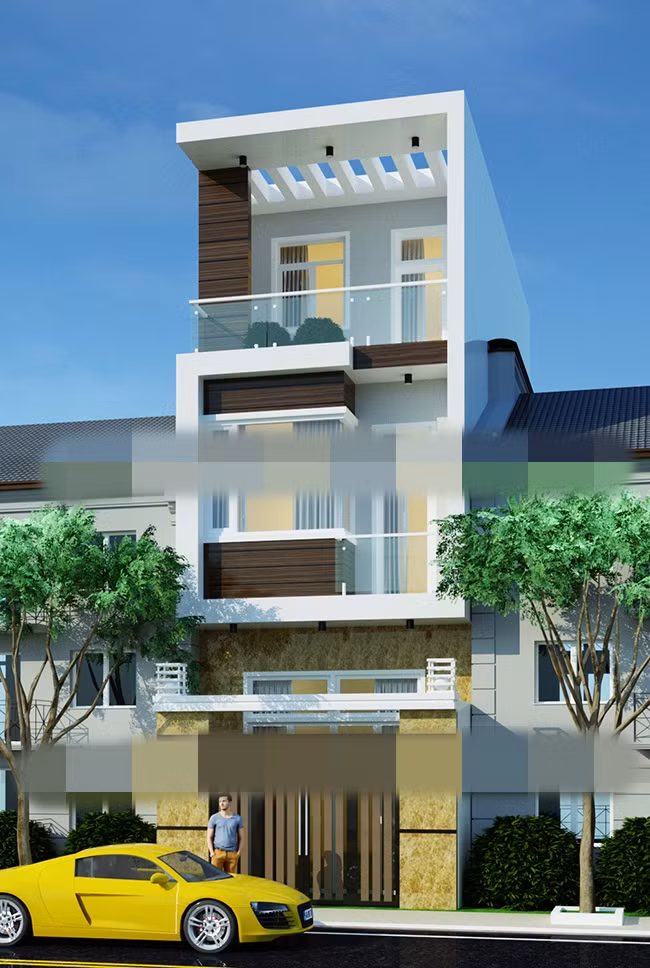 Toàn bộ hệ thống cửa nhà đều làm bằng kính với khung kim loại mang đến sự thông thoáng nhất cho ngôi nhà. Ảnh: Thietkexaydungnhadep.