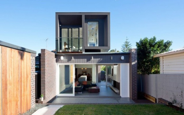 Thiết kế nhà như những khối hộp xếp chồng. Ảnh: Camnanglamnha.