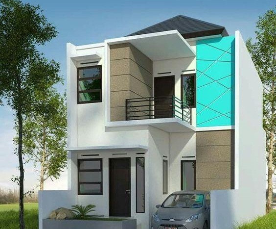 Một chi tiết khác lạ với màu xanh bắt mắt cũng đủ khiến ngôi nhà trở nên nổi bật. Ảnh: 10nhadep.