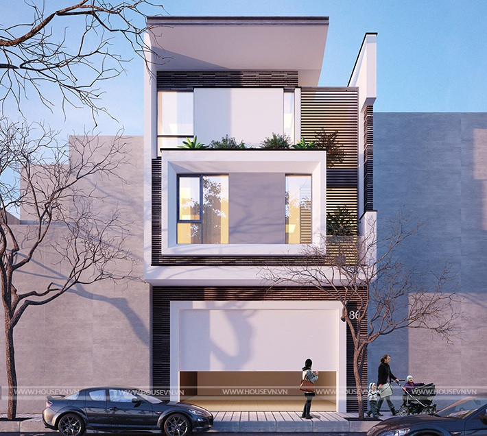 Nhà ống 3 tầng làm nên cá tính, phong cách sống của chủ nhân. Ảnh: Housevn.