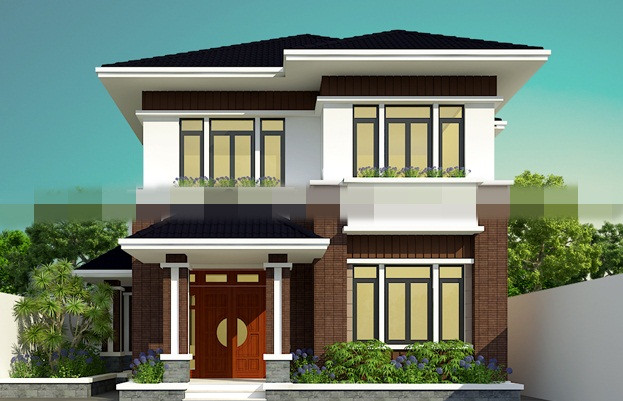  Nhà mái thái sử dụng đường nét đơn giản nhưng vẫn tạo ra sự sang trọng trong kiến trúc. Ảnh: Maunhadep902.