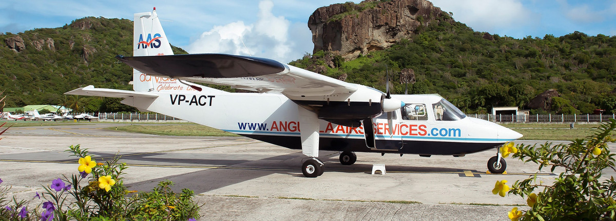 Hãng hàng không Anguilla đang khai thác đường bay từ Sint Maarten (thuộc Caribbean) đến Anguilla (một khu tực trị thuộc Anh) với khoảng cách chưa đầy 20km. Ảnh: Anguillaairservices.