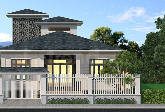 Nhà 1 tầng có sân vườn ngày càng được ưa chuộng ở vùng ngoại thành. Ảnh: Vinatrends.