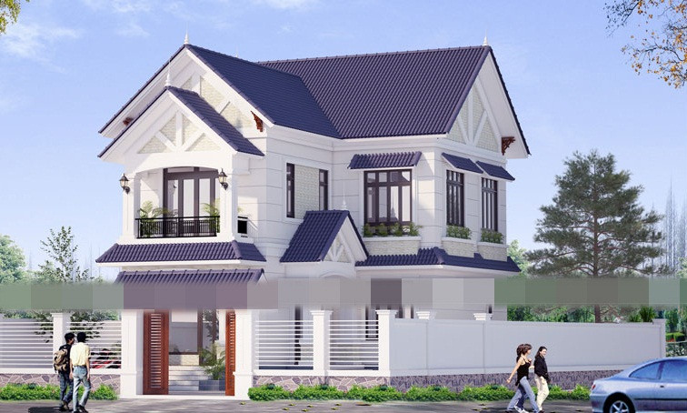 Tổng thể ngôi nhà từ cổng, tường rào ăn nhập với nhau tạo nên một không gian đơn giản, hiện đại và đẳng cấp. Ảnh: Movic.