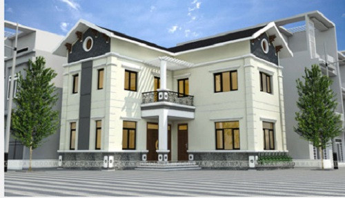 Sự kết hợp giữa 2 tông màu trắng - đen đối lập làm cho cấu trúc của ngôi nhà trở nên rõ ràng hơn. Ảnh: Kientrucdoorway.