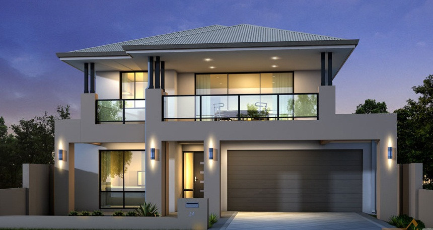 Biệt thự kết hợp kiểu dáng hiện đại và mái tân cổ điển độc đáo. Ảnh: Thietkenha365.