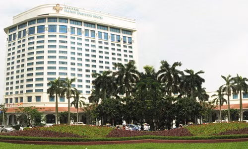 Đây là lần hiếm hoi cả đội tuyển được ăn ở tại khách sạn có tiêu chuẩn 5 sao như Daewoo. Ảnh: Vietnamfinance.