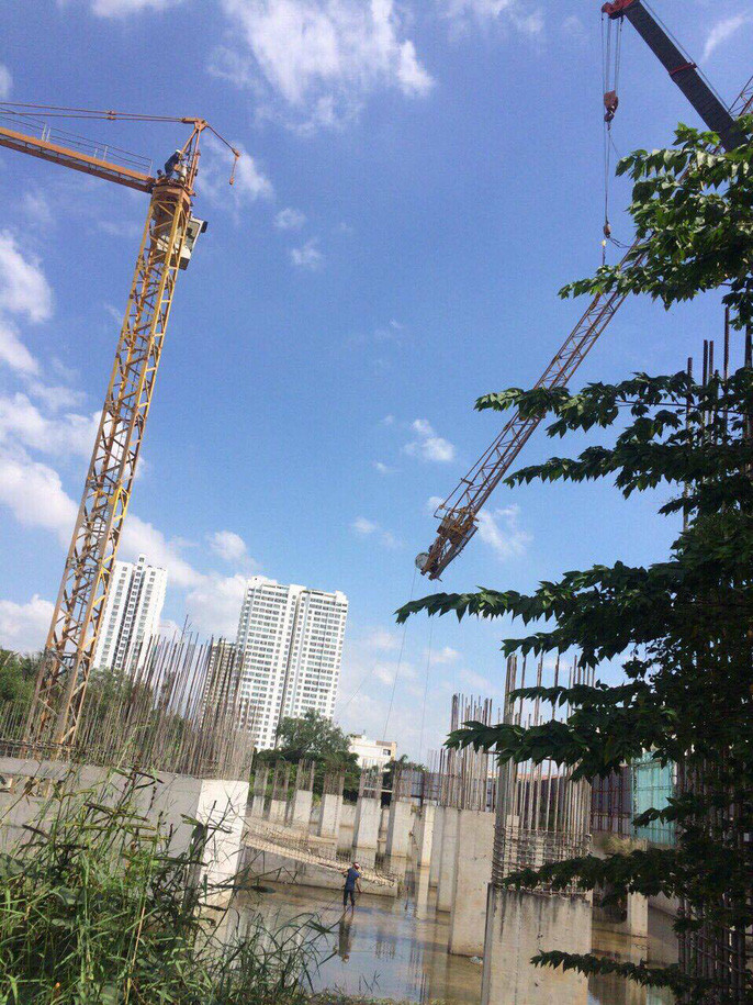 Tài sản là dự án Căn hộ tại số 339 đường Bông Sao (góc Tạ Quang Bửu) phường 5, quận 8, TP HCM. Theo giấy phép, dự án là căn hộ cao cấp 21 tầng với 334 căn hộ. Ảnh: Nld.