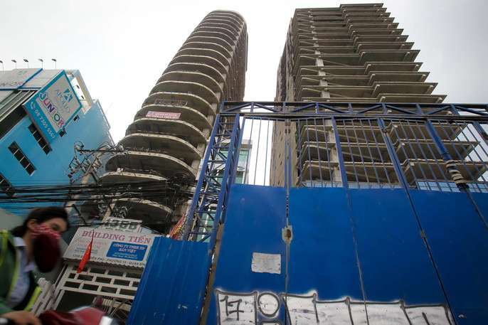 Đây chính là dự án cao ốc văn phòng V-Ikon do Công ty TNHH Việt Thuận Thành làm chủ đầu tư. Tòa nhà cao 26 tầng nổi, được thiết kế theo tiêu chuẩn quốc tế hạng A. Ảnh: Nld.