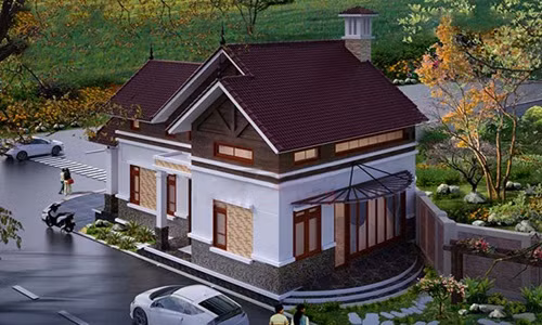 Nhà vườn 1 tầng hiện đại sở hữu không gian bên trong và không gian bên ngoài liên kết với nhau tạo thành một sân chơi rộng rãi và thoáng mát. Ảnh: Saigon-gpdaily.