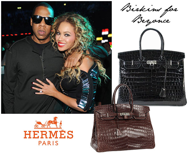 Jay-Z đã từng chi tới 350.000 USD để mua cả một bộ túi Birkin làm quà Noel cho bà xã Beyonce. Nguồn ảnh: Financesonline.