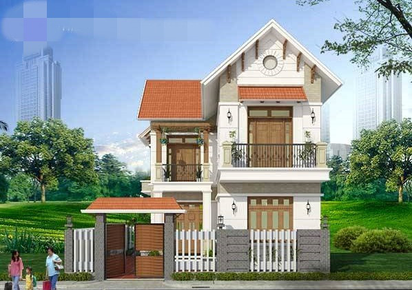 Tối giản các họa tiết hoa văn là ưu điểm lớn nhất của biệt thự mái thái. Ảnh: Thietkenhadepaau.