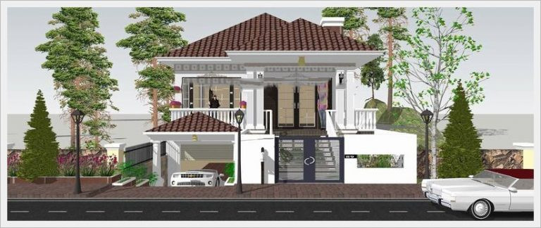 Biệt thự mini có sự kết hợp giữa kiến trúc châu Âu xen lẫn kiến trúc cổ điển đậm chất Á Đông. Ảnh: Nhadepktv.