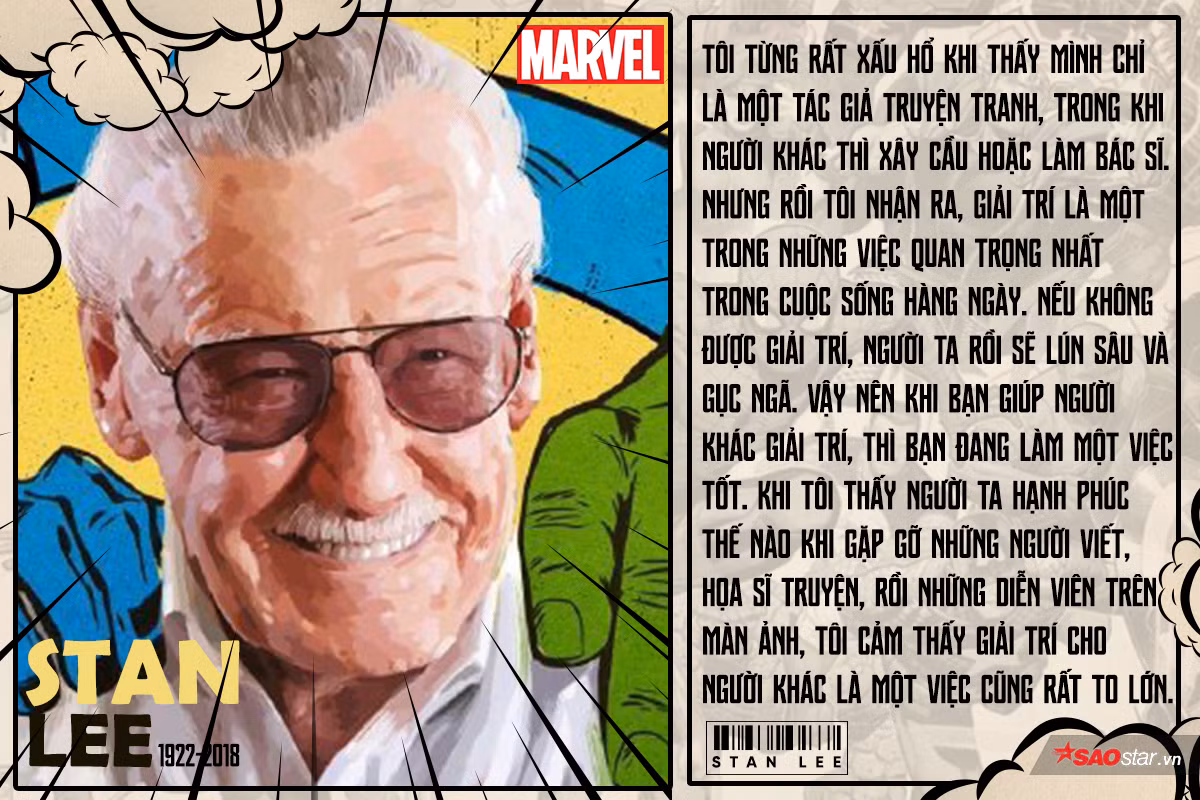 Tôi từng rất xấu hổ khi thấy mình chỉ là một tác giả truyện tranh, trong khi người khác thì xây cầu hoặc làm bác sĩ. Nhưng rồi tôi nhận ra, giải trí là một trong những việc quan trọng nhất trong cuộc sống hàng ngày. Nếu không được giải trí, người ta rồi sẽ lún sâu và gục ngã. Vậy nên khi bạn giúp người khác giải trí, thì bạn đang làm một việc tốt. Khi tôi thấy người ta hạnh phúc thế nào khi gặp gỡ những người viết, họa sĩ truyện, rồi những diễn viên trên màn ảnh, tôi cảm thấy giải trí cho người khác là một việc cũng rất to lớn.