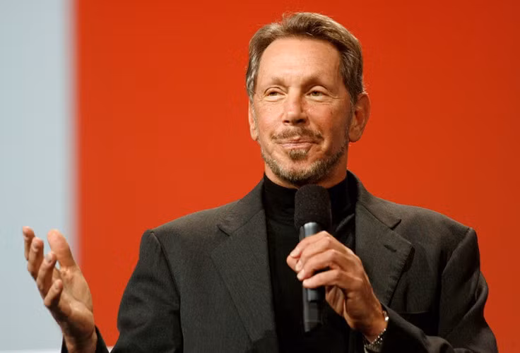  Tỷ phú phần mềm Larry Ellison đứng vị trí số 7 với 54,3 tỷ USD. Tài sản của ông chủ yếu đến từ cổ phiếu Oracle. Ảnh: Wiki.