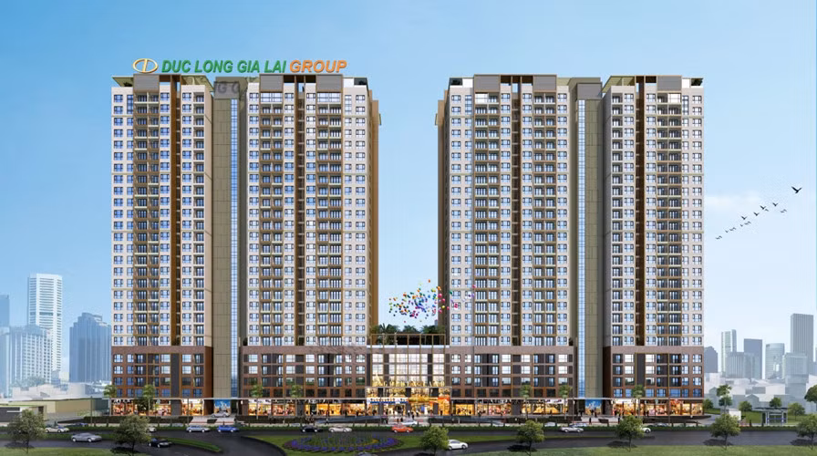Đức Long Golden Land được giới thiệu xây dựng trên diện tích đất hơn 11.600m2, cao 27 tầng, 2 tầng hầm với 885 căn hộ. Ảnh: Tapdoan577.